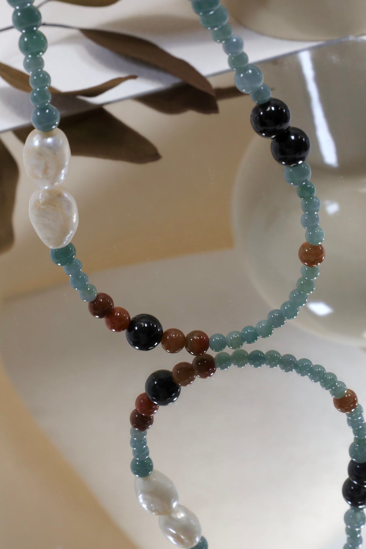 Handmade Burmese Jade & Freshwater Pearl Necklace